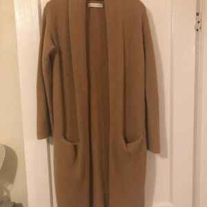 Anthropologie Camel Cardigan Coat - Size Medium